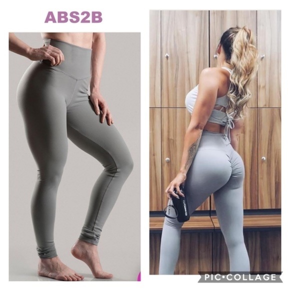 EUC Abs2bfitness Dharma Grey Leggings - Picture 1 of 7